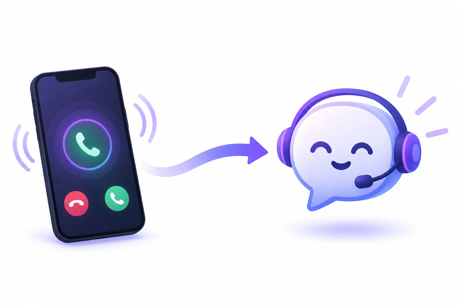 Your phone's incoming calls being forwarded to the Zinng AI receptionist